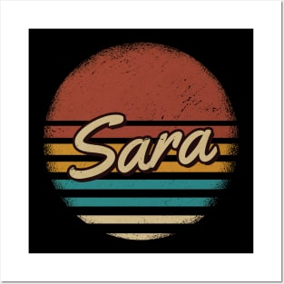 Sara Vintage Text Posters and Art